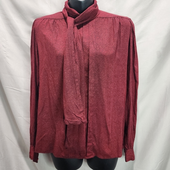 Albert Nipon | Tops | Albert Nipon Vintage 8s Pusy Bow Black Striped